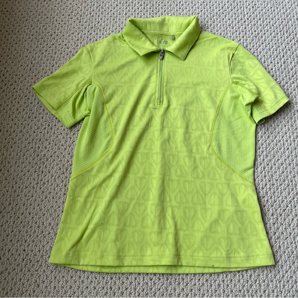 NIVO golf Lime Green Short Sleeve Polo Shirt S dri-fit collared